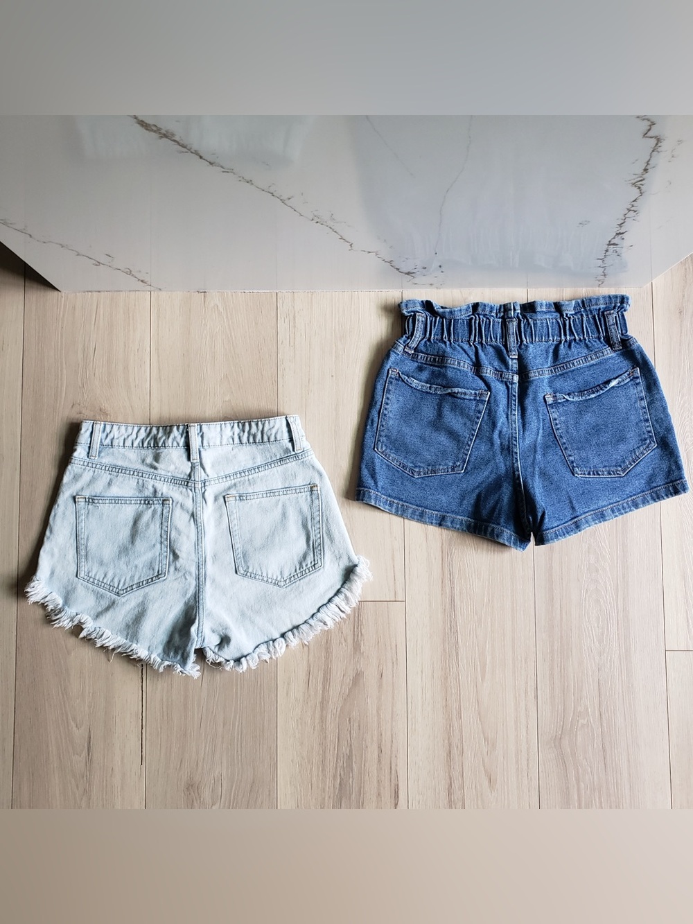 wild fable Light Wash & Dark Blue Denim Shorts Duo - Picture 2 of 6